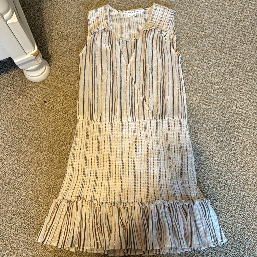 Veronica Beard Cox Sleeveless Smocked Mini Dress! Super cute for summer!